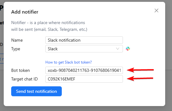 Add Slack notifier